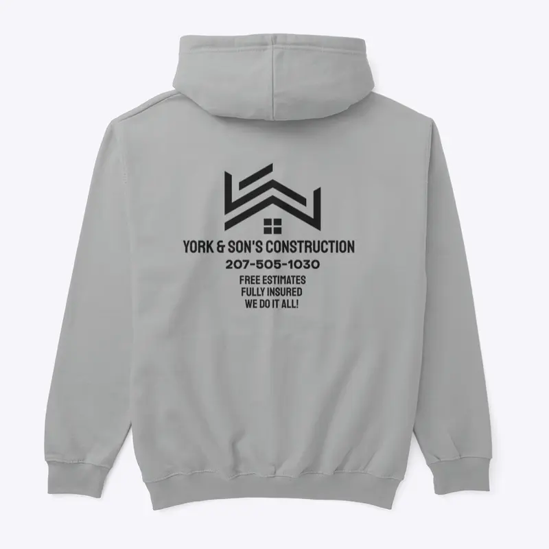 York & Son's Unisex Hoodie (Black Logo)